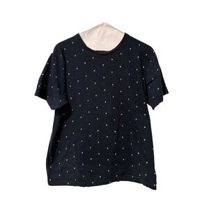 Cactus Man Ricky Singh Mens Navy Blue Embroidered Cactus Short Sleeve T-Shirt L